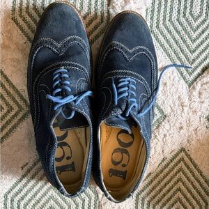 Nordstrom Navy Suede Oxford Shoes